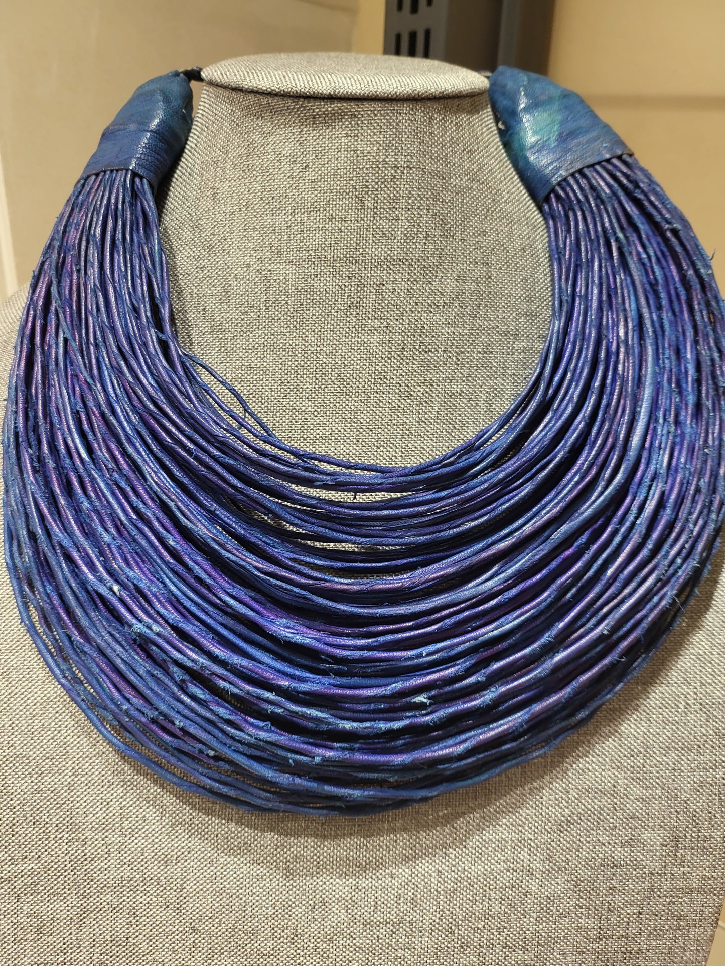 Leather Multistrand Necklace