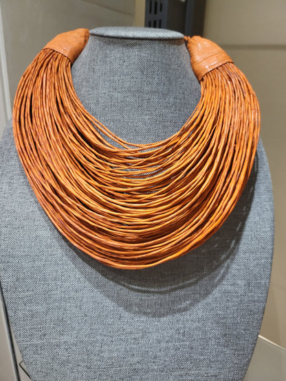 Leather Multistrand Necklace